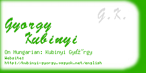 gyorgy kubinyi business card